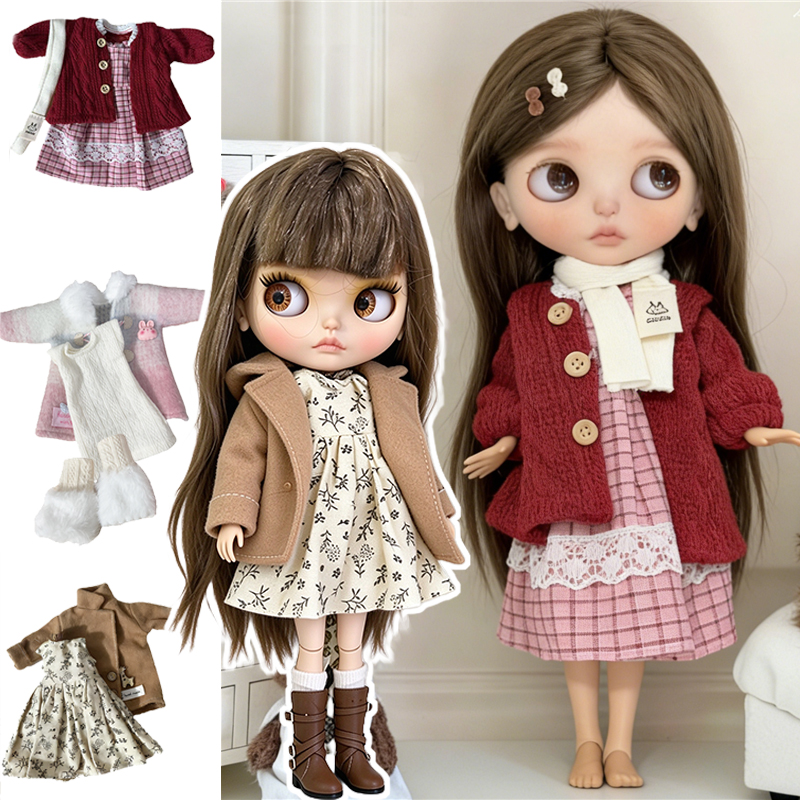 Baby Clothing Usa - For Blythe Doll Winter Pink Coat